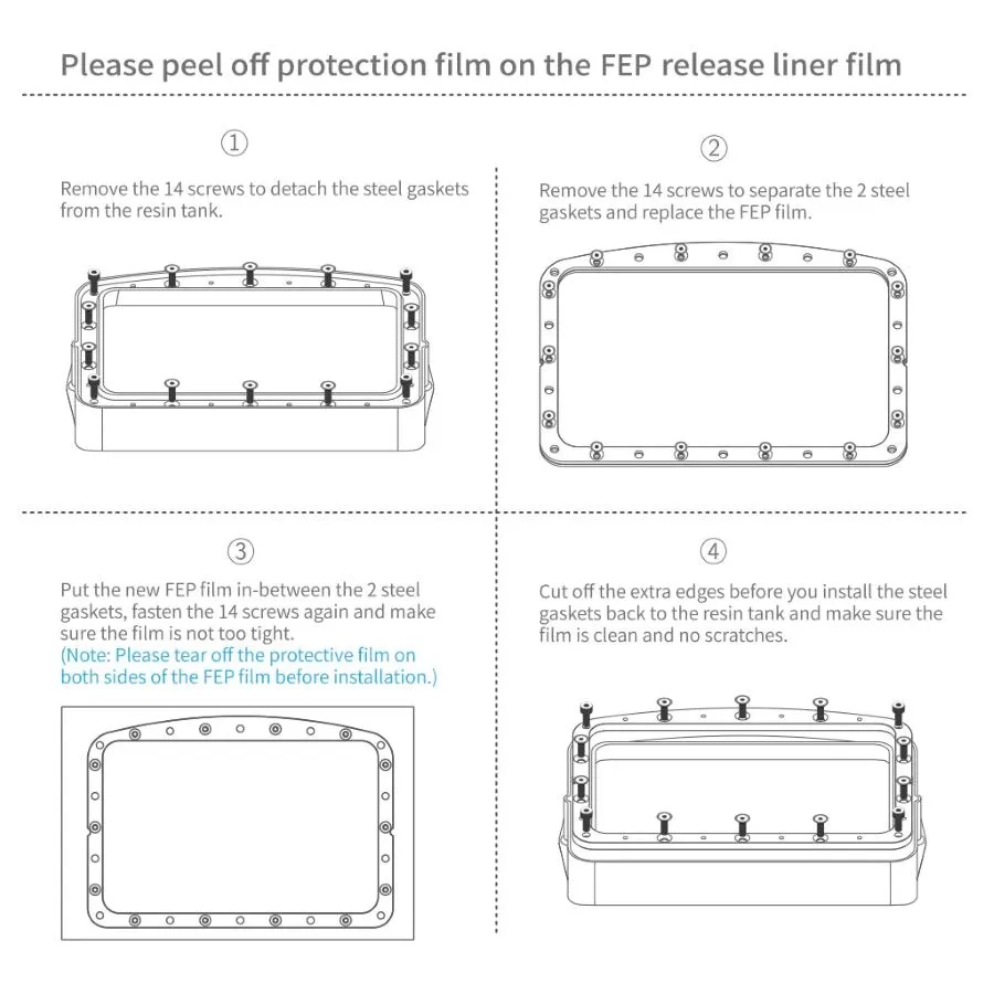 ELEGOO Mars 3/4/5 film FEP PFA (5pcs) – Image 5