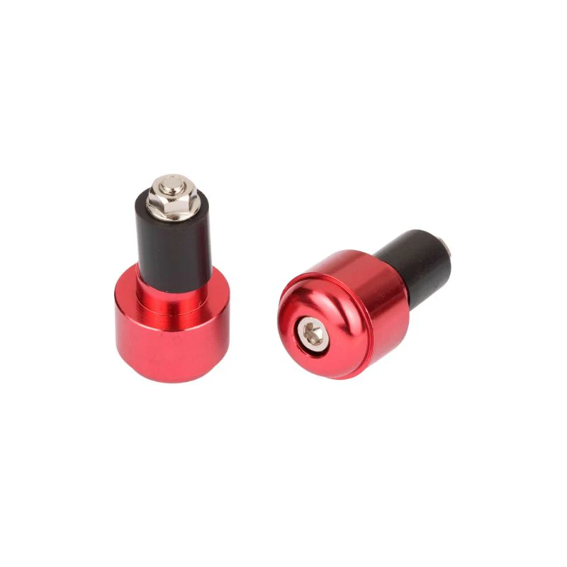 Embouts de guidon - 17mm anodisés rouge